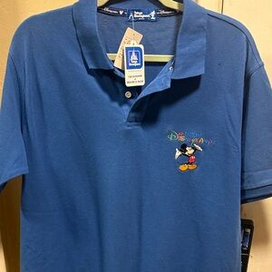 NWTS TOKYO DISNEYLAND BLUE MENS POLO SHIRT!